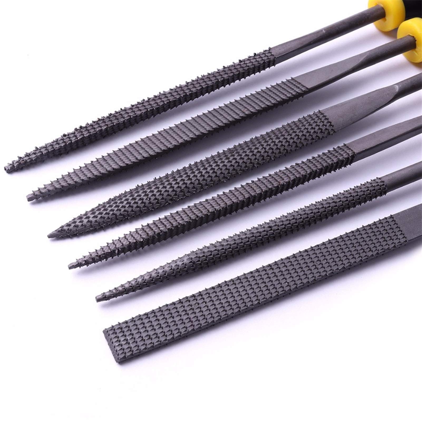 Limas de metal for acero, herramientas mecánicas, Lima de escofina de metal, 6 piezas, 4 x 160 mm, lima de carpintería, cortador de limas, herramienta de reparación de limas, joyería, herramienta de p