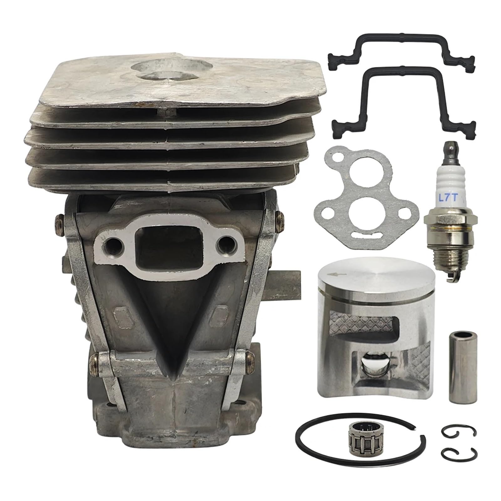 Compatible con Husqvarna 135, 140, 135E, 140E, repuesto de pasador de anillo de motosierra, piezas de repuesto, kit de junta de bujía de pistón de cilindro de 41 mm