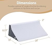 Vista 5 de Almohada de Cuña para Dormir, Posicionadores de Cuerpo para Dormir de Lado para el Dolor de Espalda, Prevención de Llagas, Después de la Cirugía