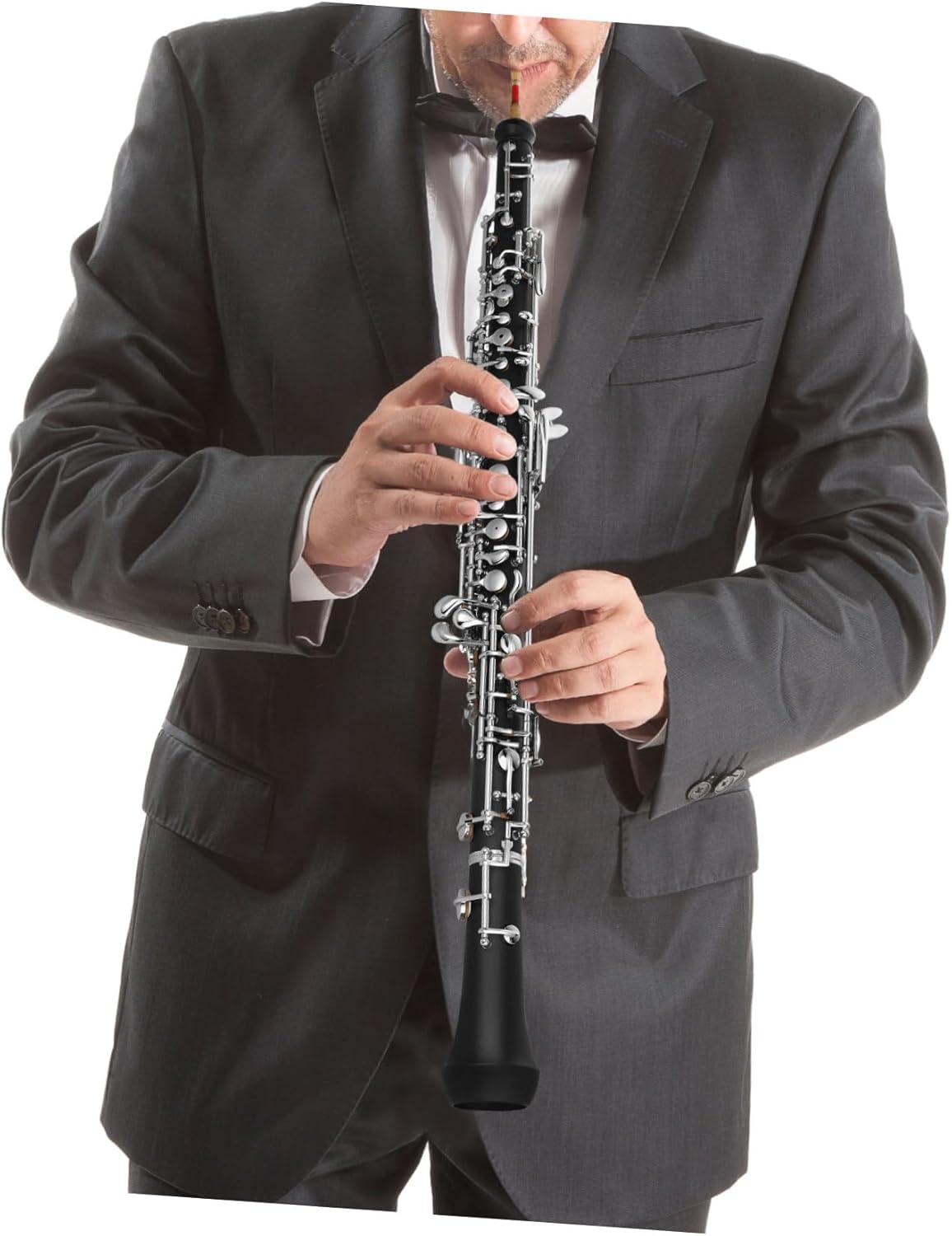 Kisangel Professional Oboe Instrument Keys c Semi-automatic Woodwind for Symphony Comfortable Grip High Pitch Accuracy