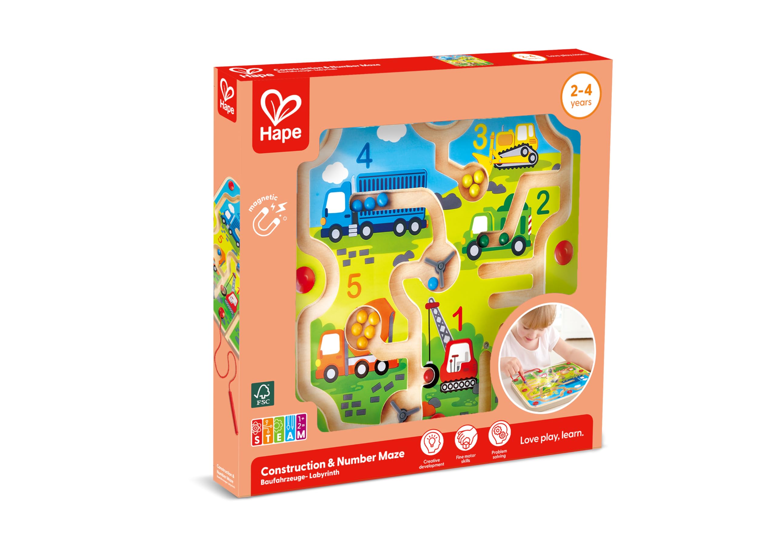 Hape Labyrinthe magnétique véhicules de Chantier