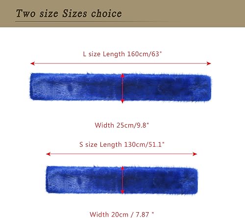 Miniatura 33 de Dikoaina Bufanda de piel sintética de invierno para mujer Blanco