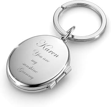 Amazon.com: A & L Engraving Personalized Silver Oval Locket
