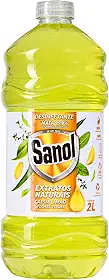 Sanol Desinfetante Extratos Naturais Capim Limão & Folhas Verdes 2 Litros Amarelo