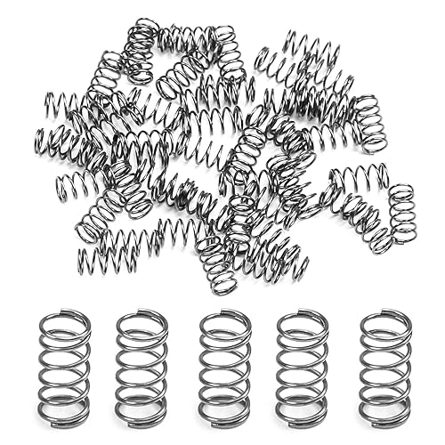 Miniatura 61 de MroMax 20Pcs Compressed Spring, 0.04" Wire Dia, 0.31" OD, 1.57" Free Length, Gray Black Spring Steel Extended Coil Compression Spring