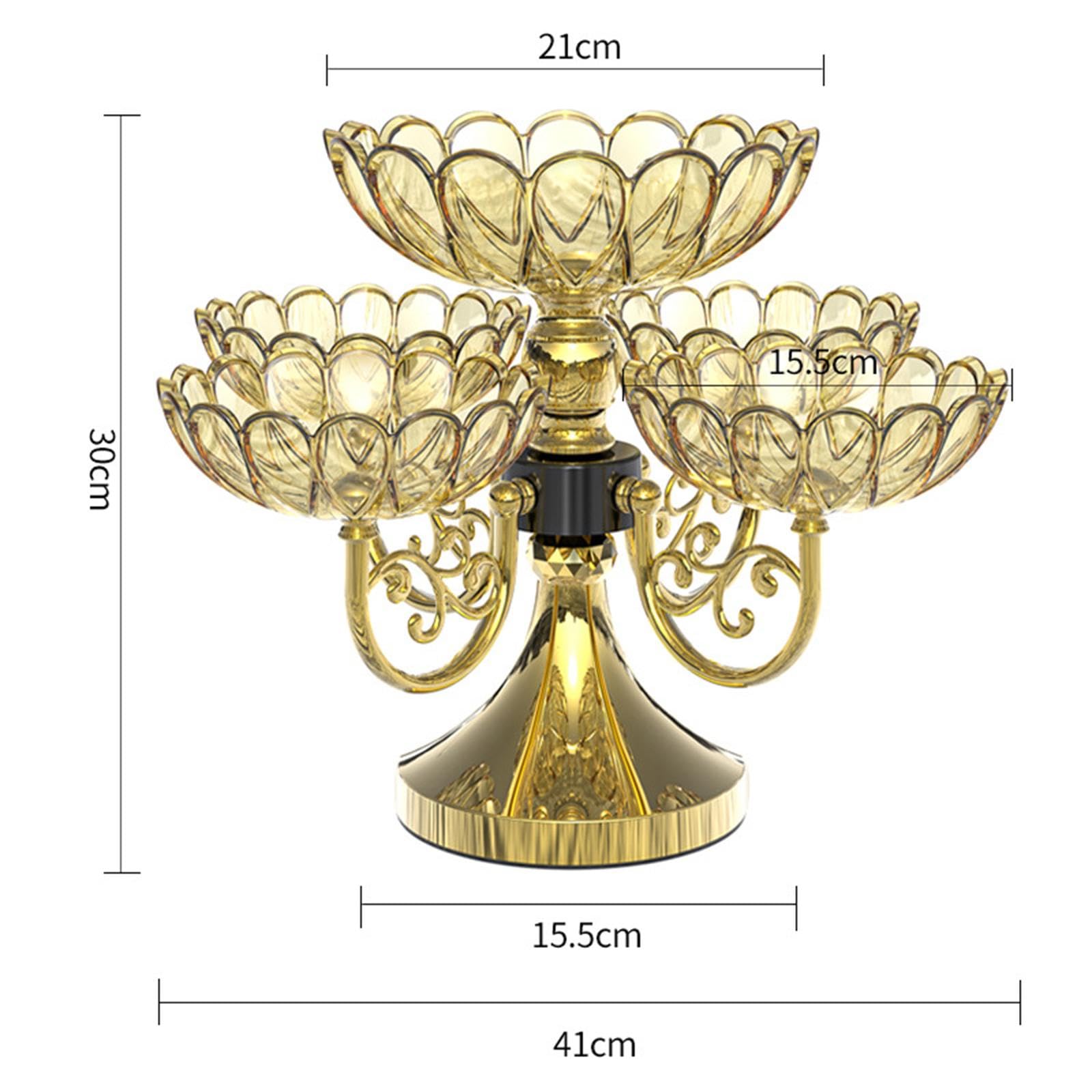 Generic Flower Snack Dessert Plate, Snack Serving Tray, Rotating Dried Fruit Plate, Divided Serving Dishes for Hotel, Living Room