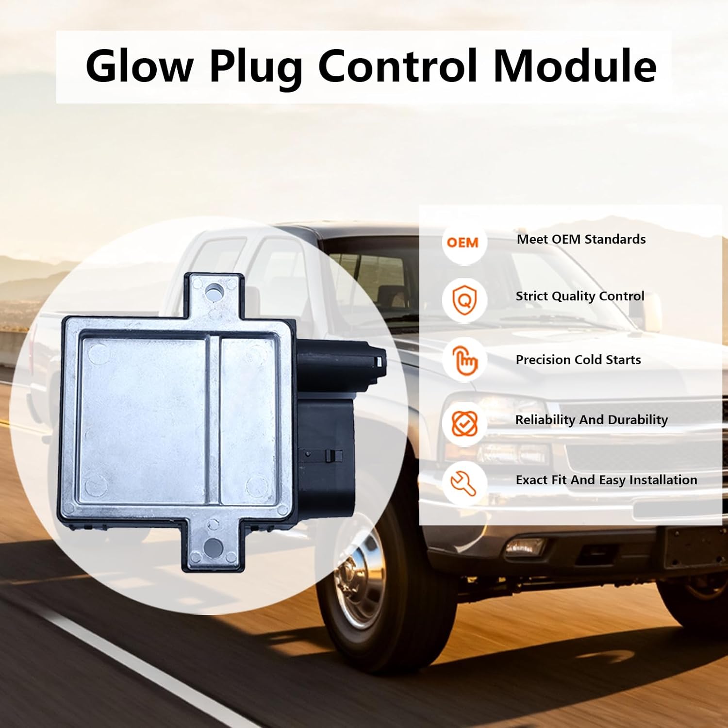 8973796350 Glow Plug Control Module Compatible with Chevrolet GMC Silverado Sierra 2500HD 3500HD 2004-2005 6.6L Duramax LLY Replace 8973796350 0000984143