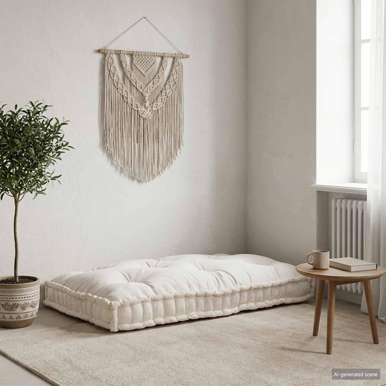 Coussin canapé palette 120x80 lavable en mousse ferme pour assise de jardin
