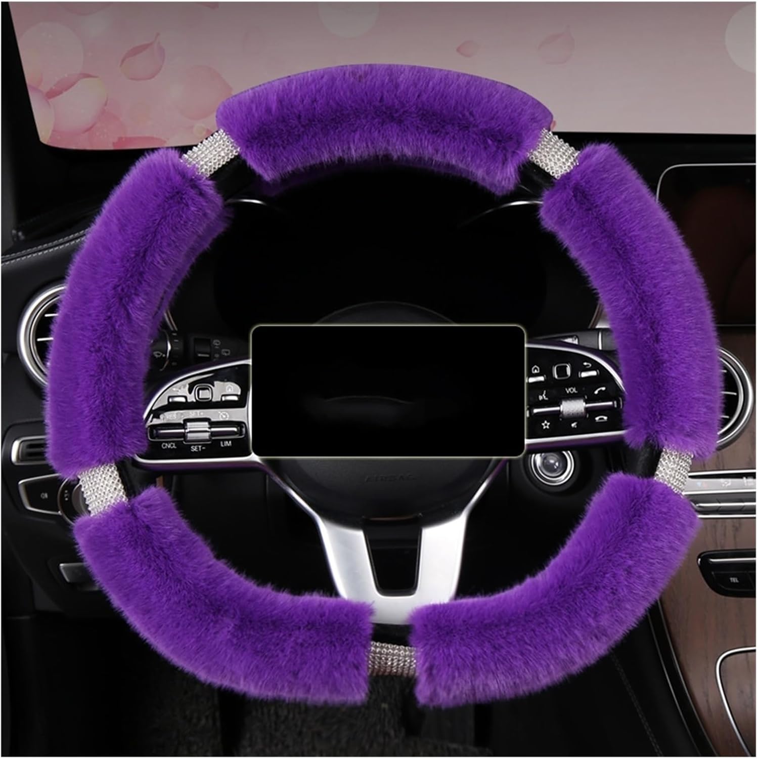 Car Steering Wheel Cover for BMW D-Type Car Steering Wheel Cover Plush Car Decoration Fashionable and Generous (Color : 5#)