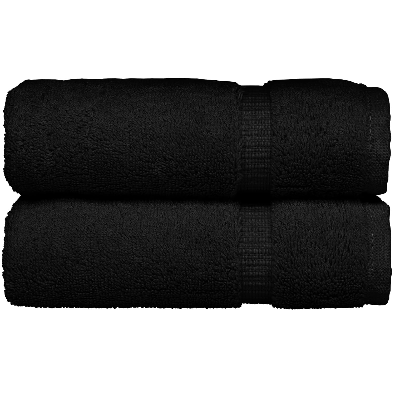 Toalla de mano monogramada, regalo personalizado, 40,6 x 76,6 cm, letra blanca bordada con diseño de corona en toalla negra, extra absorbente, 100% algodón turco, acabado de rizo suave, inicial A