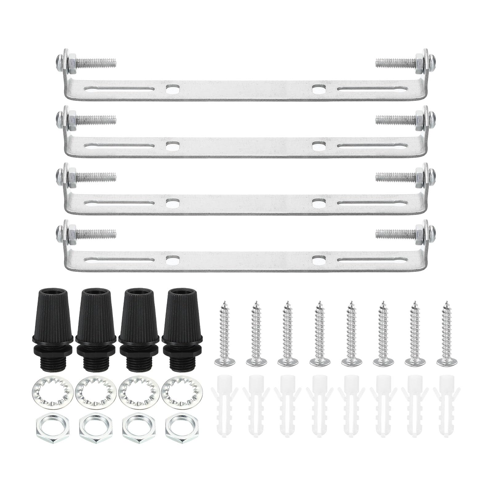 PATIKIL 120mm Ceiling Light Plate Kit, 4 Set Light Fixture Mounting Bracket Plate Steel Crossbar for Home Office Pendant Wall Light, with Screw Washer Nut Kit — Amazon image 12