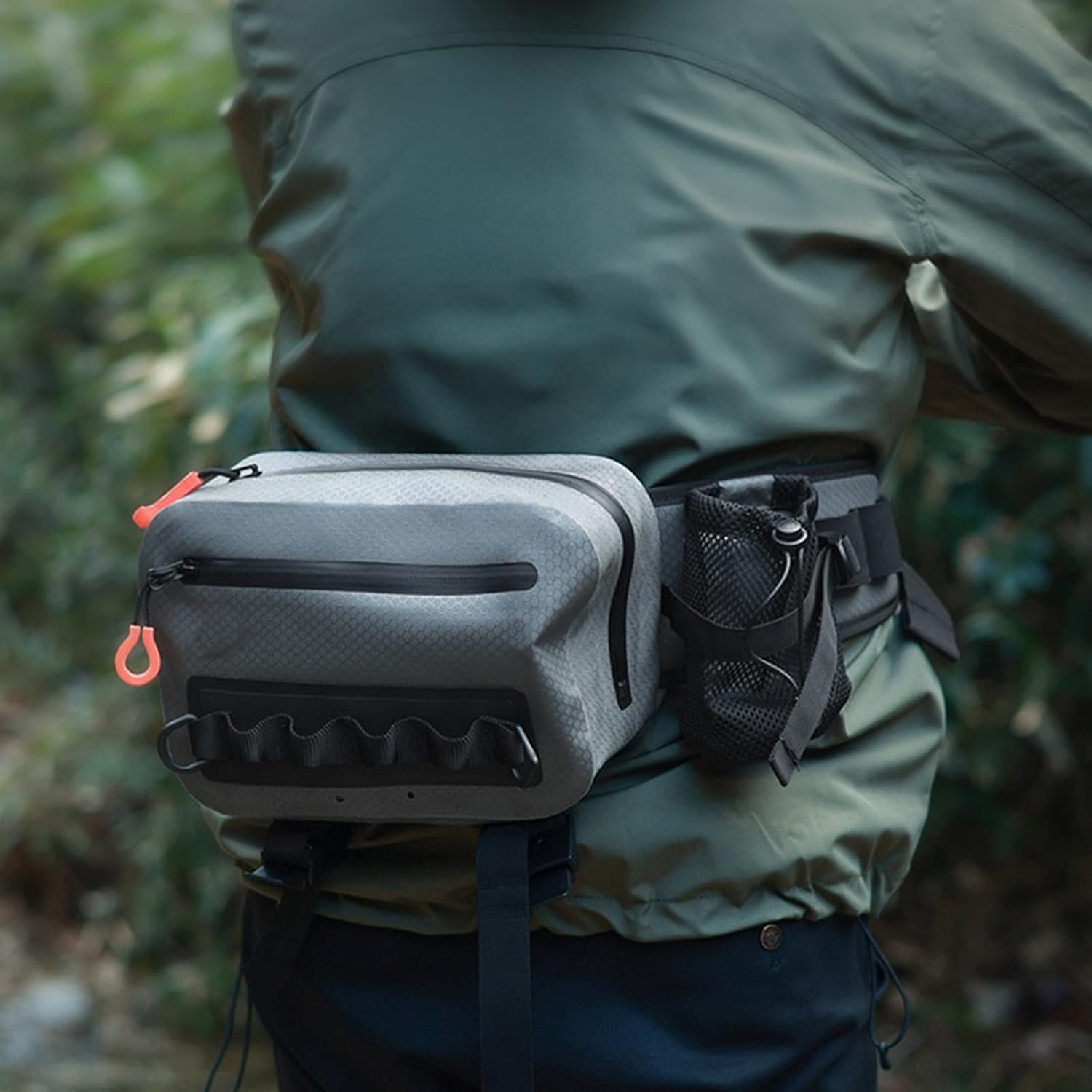 Waterproof Waist Bag Fishing Shoulder Bags Outdoor Travel Waist Pack for Adults Portable Gear Organizers with Mounting Point, Multicolor, Small