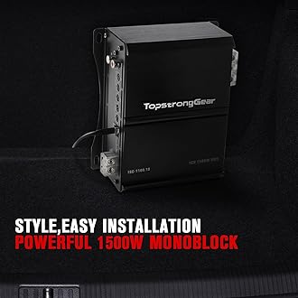 TOPSTRONGGEAR 1 Ohm 1500 Watts Class D Full Range Mono Block Amplifier, 1/2/4 Ohm Stable, Remote Subwoofer Control, Subwoofer Amplifiers