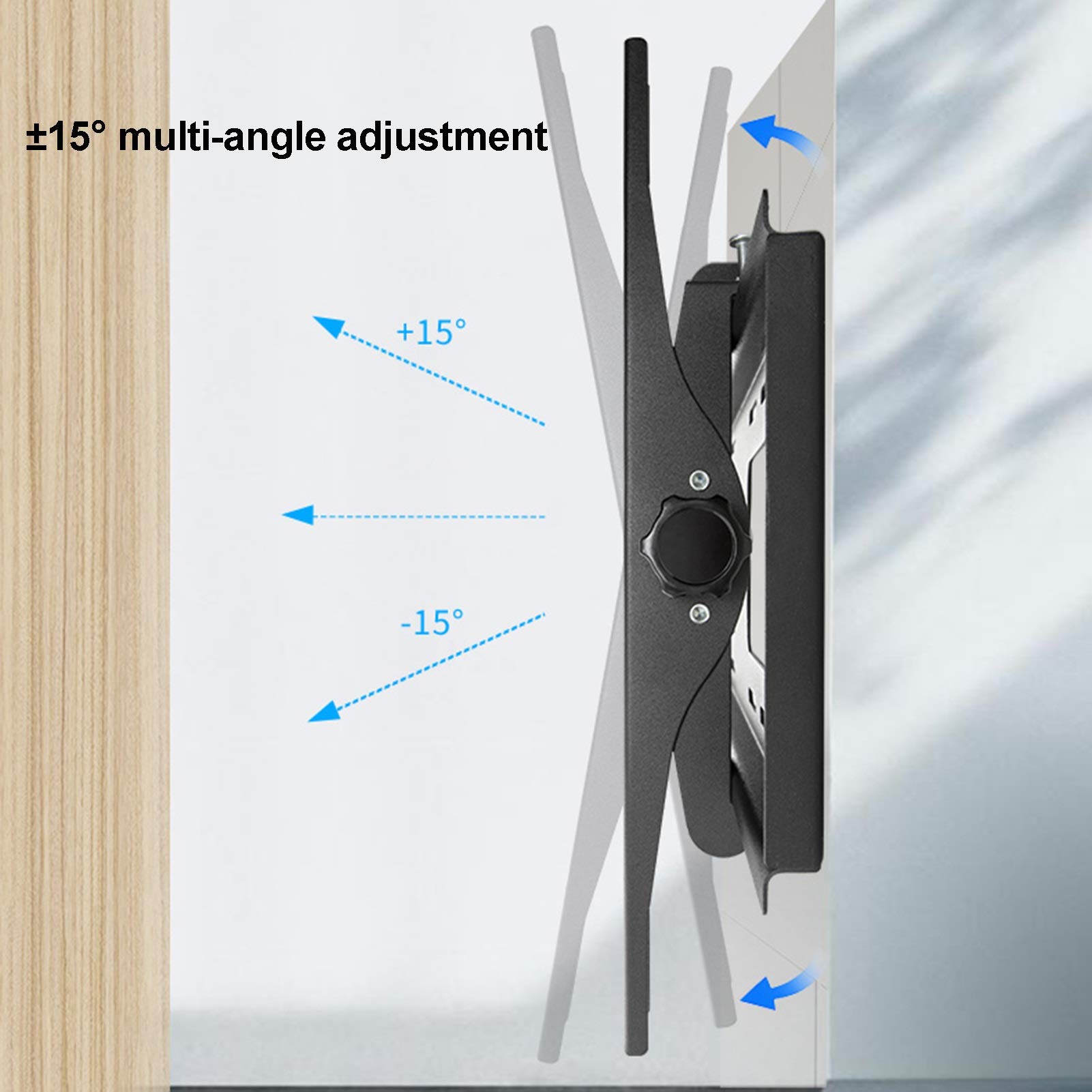 LIU- Soporte de Pared inclinable de televisión, por 32-75 Pulgadas de Montaje en Pared Universal TV, Máximo VESA 400x400mm de Soporte de Carga 50 Kg