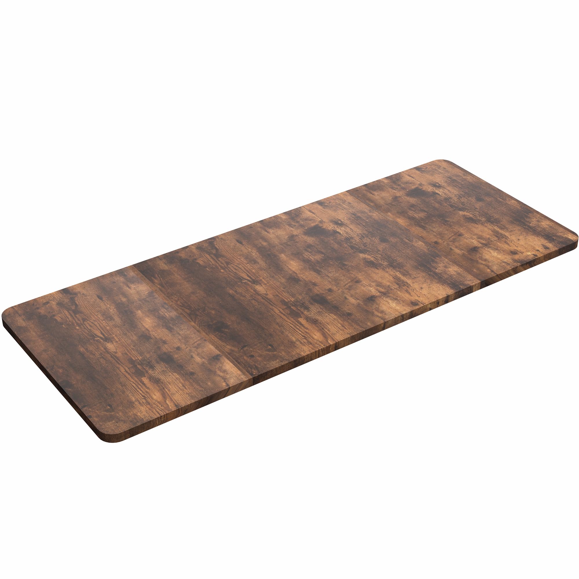 vivo universal 60 x 24 inch table top for standard and sit to stand height adjustable home and office desk frames, rustic vintage brown desktop, desk-top60-24n