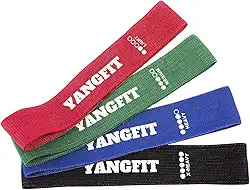 Kit Mini Band Tecido 4 Intensidades Faixa Elástica Yangfit