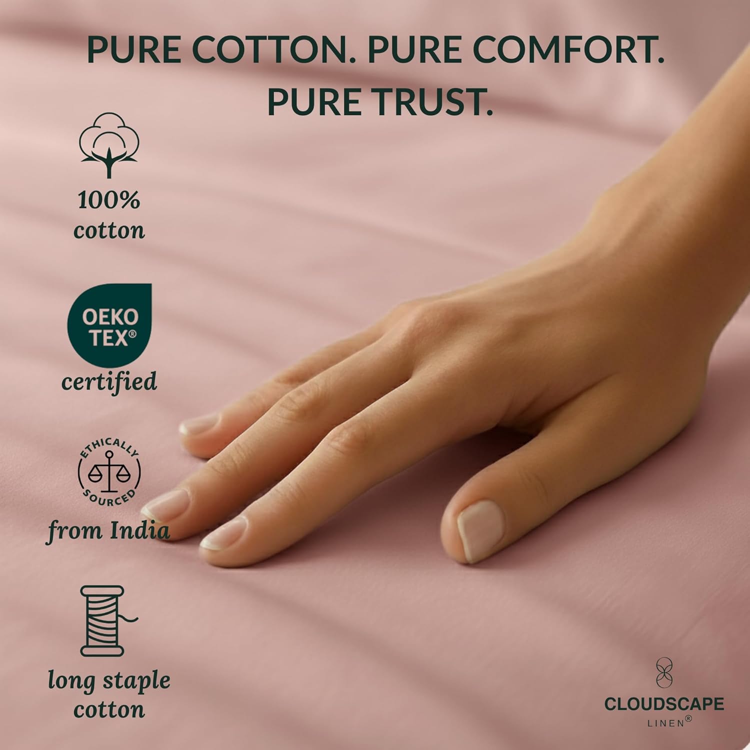 100% Egyptian Cotton Split King Sheet Set for Adjustable Bed, 5 Pcs Bedding Set, 400 Thread Count,Hotel Quality, Soft, Breathable and Durable, Deep Pockets up to 17, Sepia Rose