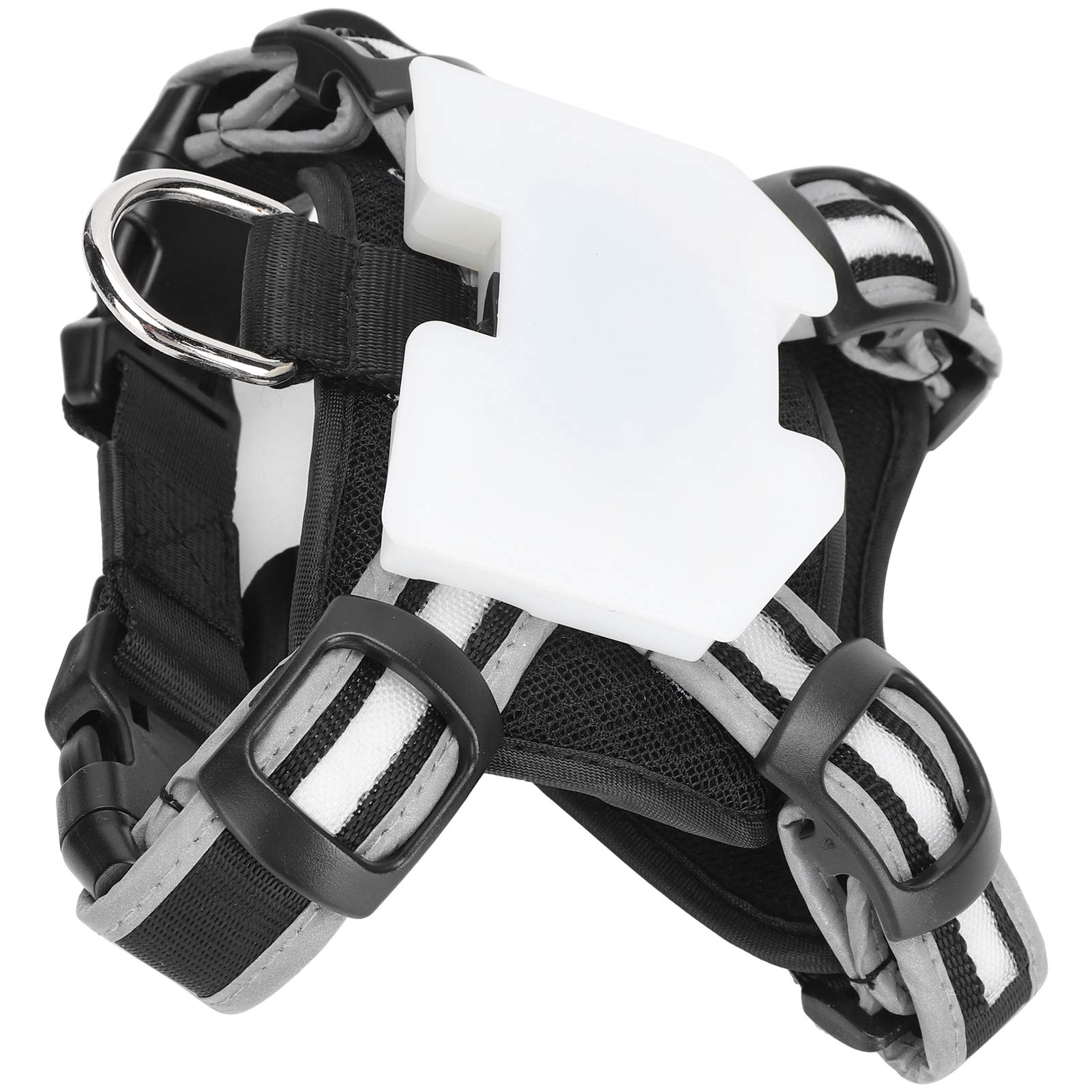 Pettorina di sicurezza notturna con LED di ricarica USB, regolabile, riflettente, ad alta visibilità, comoda per tutte le razze (S)