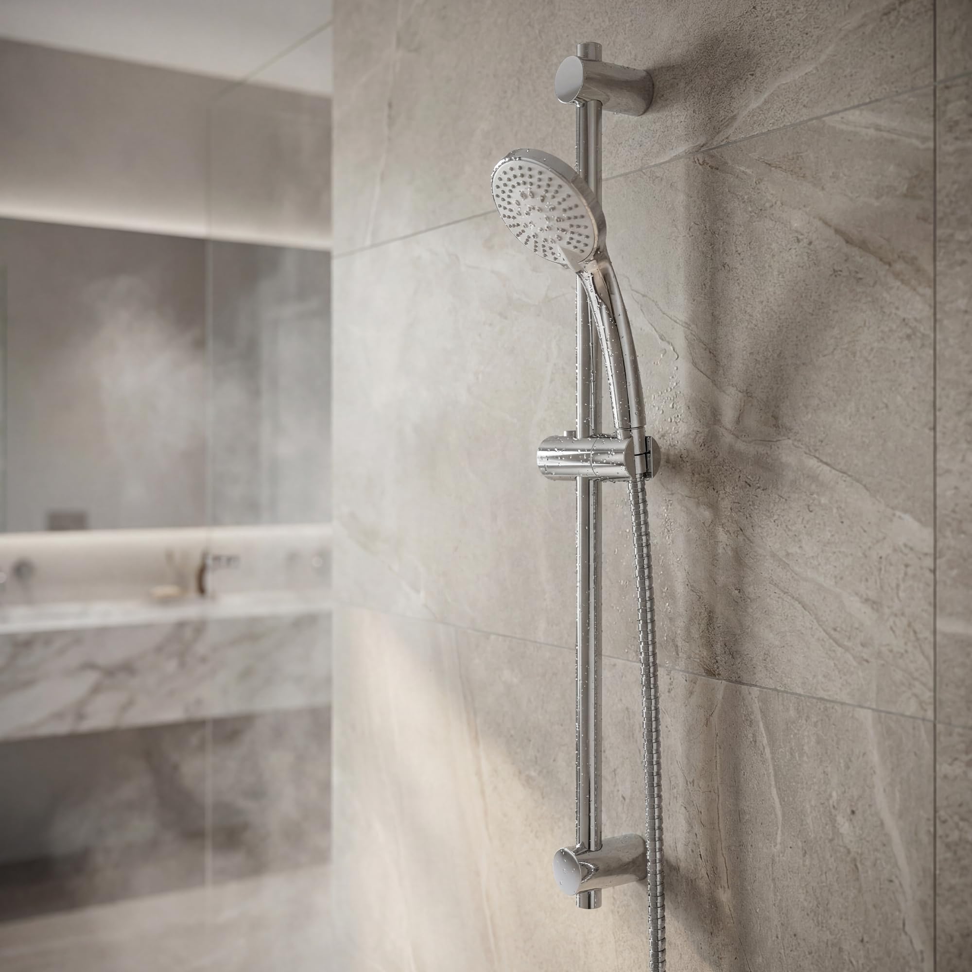Ideal Standard A5835AA IDEALRAIN DUO CUBE Colonna Doccia Con Miscelatore Monocomando Mara Doccetta 10 X 10 Cm Soffione Sottile 20 X 20 Cm Cromo