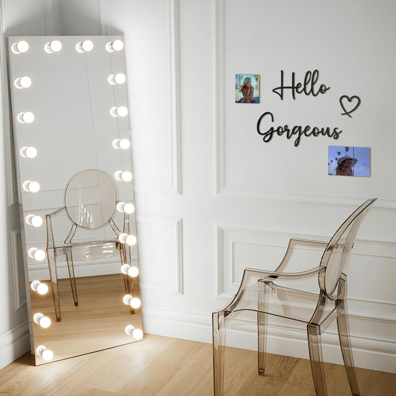 Hello Gorgeous Wall Decor: Chic Boutique-Inspired Metal Sign for Girly Rooms, Bathrooms, and Teen Spaces – No Drilling Installation, Perfect Bathroom Set or Bedroom Decor