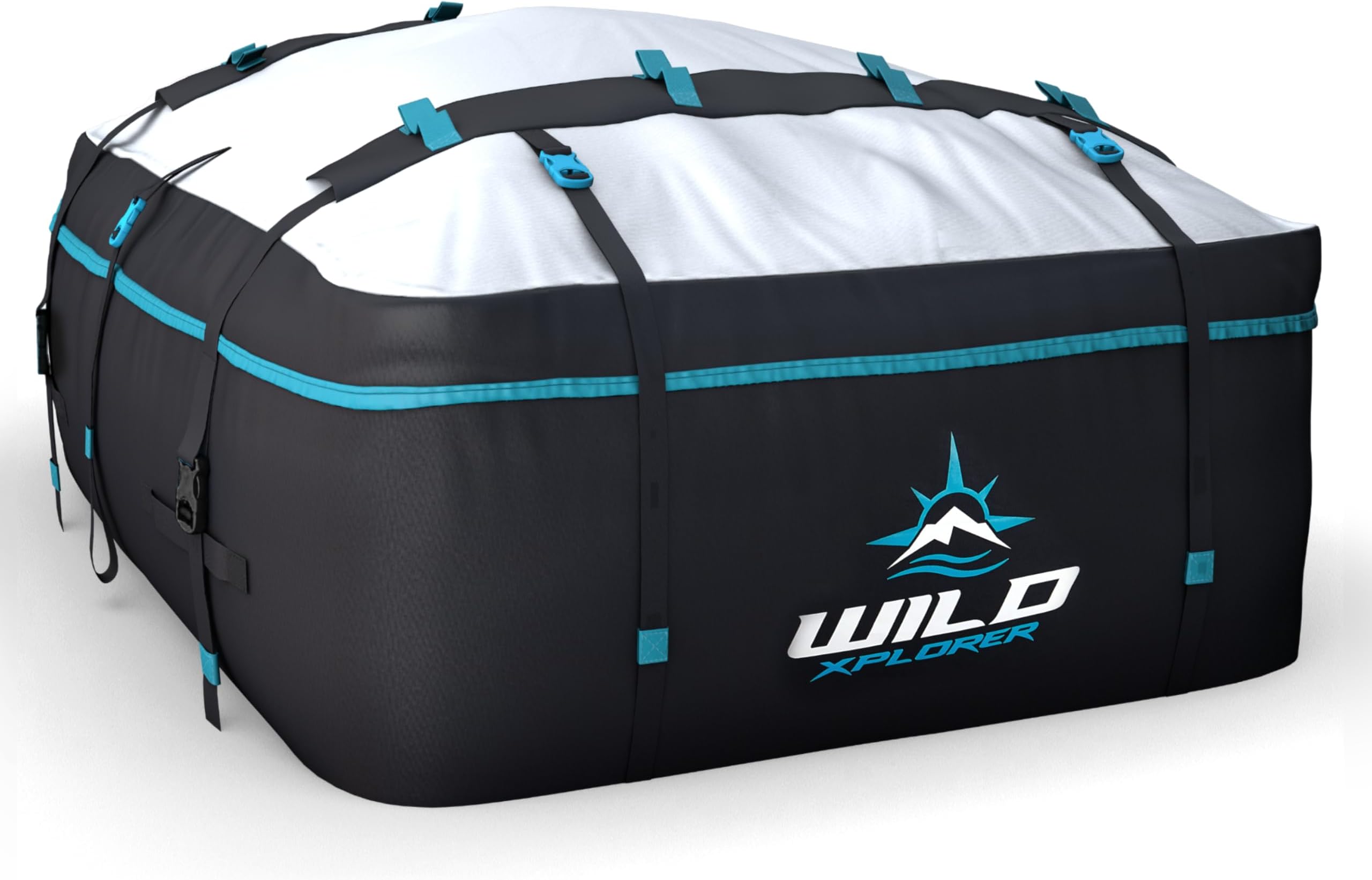 Rooftop Cargo Carrier - 15 Cubic Feet (L), Waterproof Soft Shell Car Roof Cargo Carrier, Heavy Duty Car Top Luggage Cargo Bag with Patented Door Hooks and Non-Slip Mat