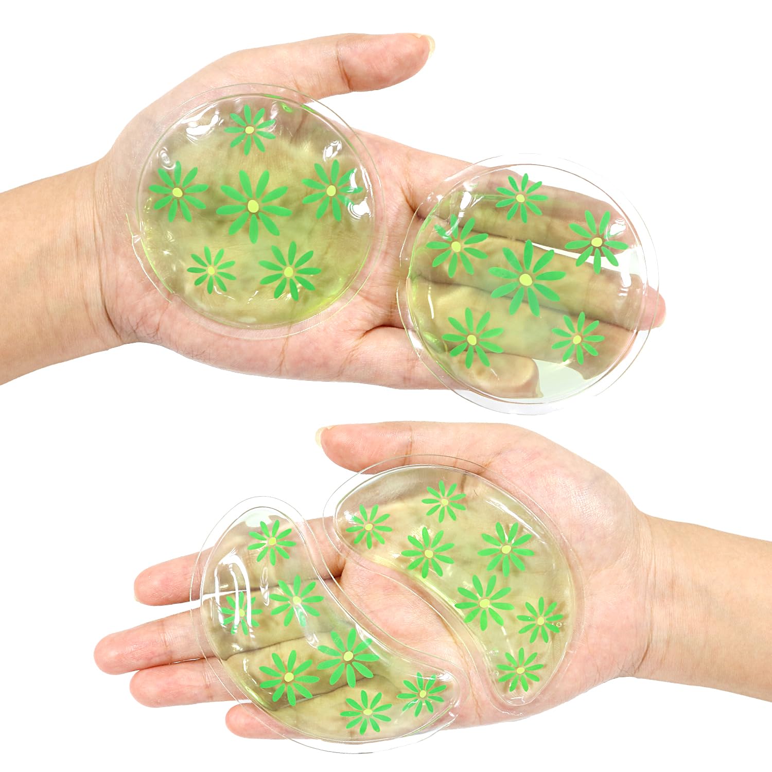 4PCS Gel Eye Ice Pack Set Reusable, Cold and Hot Compress for Eyes