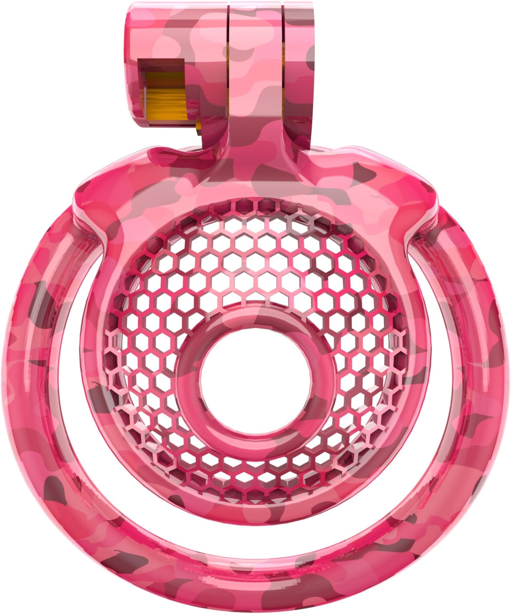 Camouflage Inverted Concave Men's Honeycomb Breathable Protection Cage with 4 Fixed Arc Rings (43mm/46mm/49mm/51mm) (CX-3M)