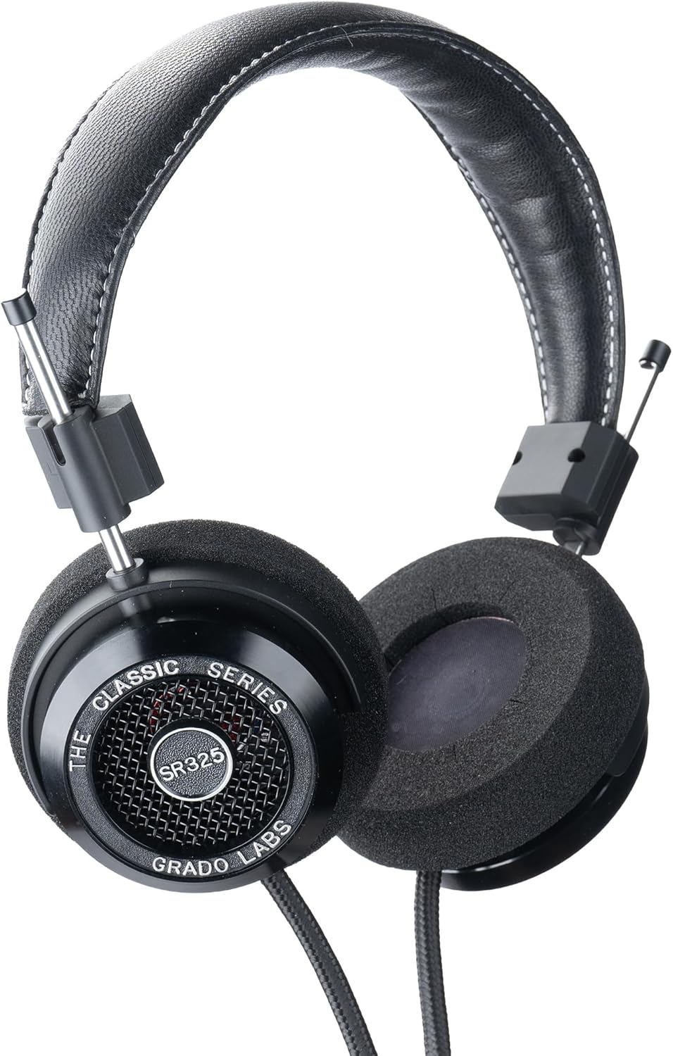 GRADO Classic Series SR325 Open-Back Headphones – Wired, On-Ear, Aluminum Housing, Detailed Sound, Home Listening