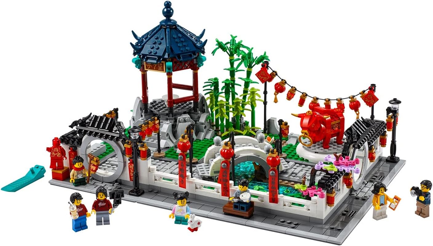Spring Lantern Festival 80107 Building Kit; Collectible Lunar New Year Gift Toy for Kids, New 2021 (1,793 Pieces)
