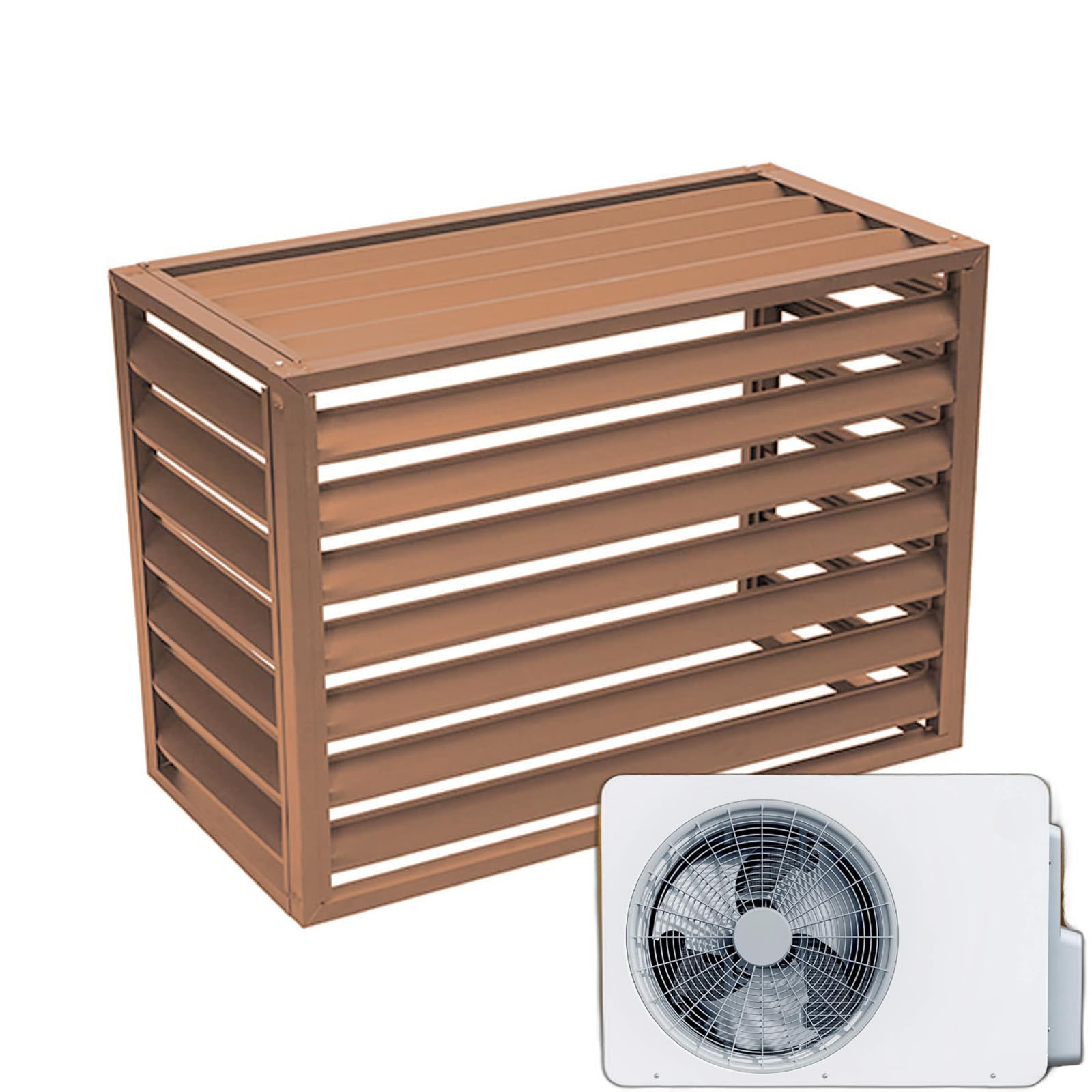 QYMYOZ Outdoor Air Conditioner Cover, Heat Pump Cover for 2-3P Units, Weatherproof Flower Stand, Durable Protection (L110W60H80) - Ideal for Gardens and Patios