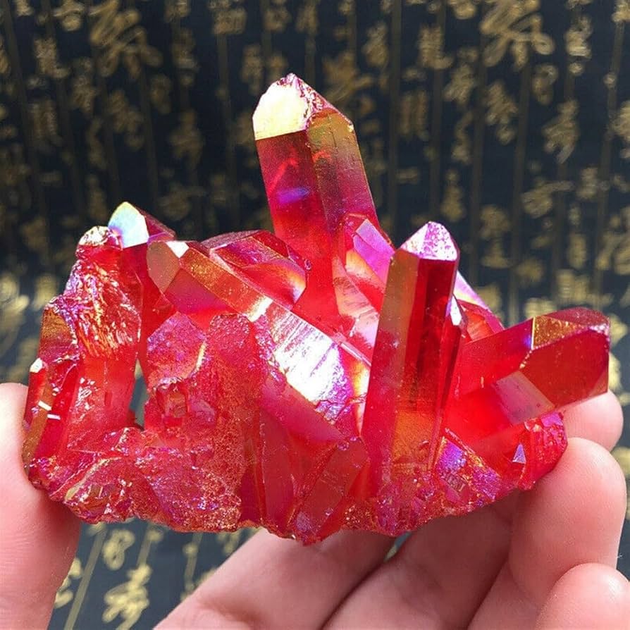 【コレクターズアイテム】赤水晶 Amazon.co.jp: 天然赤水晶クラスター結晶宝石鉱物標本