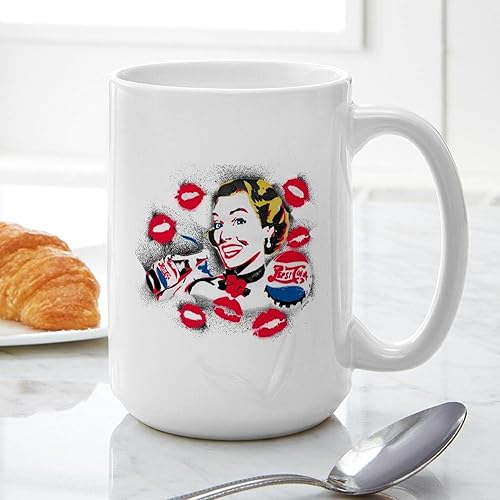 Miniatura 6 de CafePress Pepsi Woman 15 oz (444 ml) Ceramic Coffee Mug