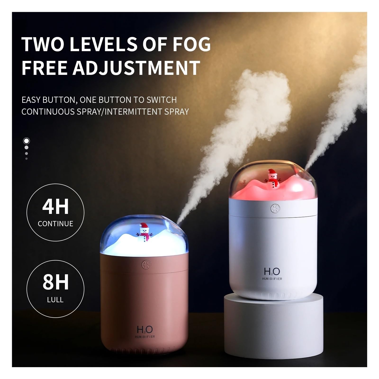 Humidificador, Humidificador De Aire Portátil Ultrasónico Frío, Eativo, Inalámbrico, Funcionamiento Silencioso, For Dormitorio, Coche Y Oficina,para hogar y oficina(White)