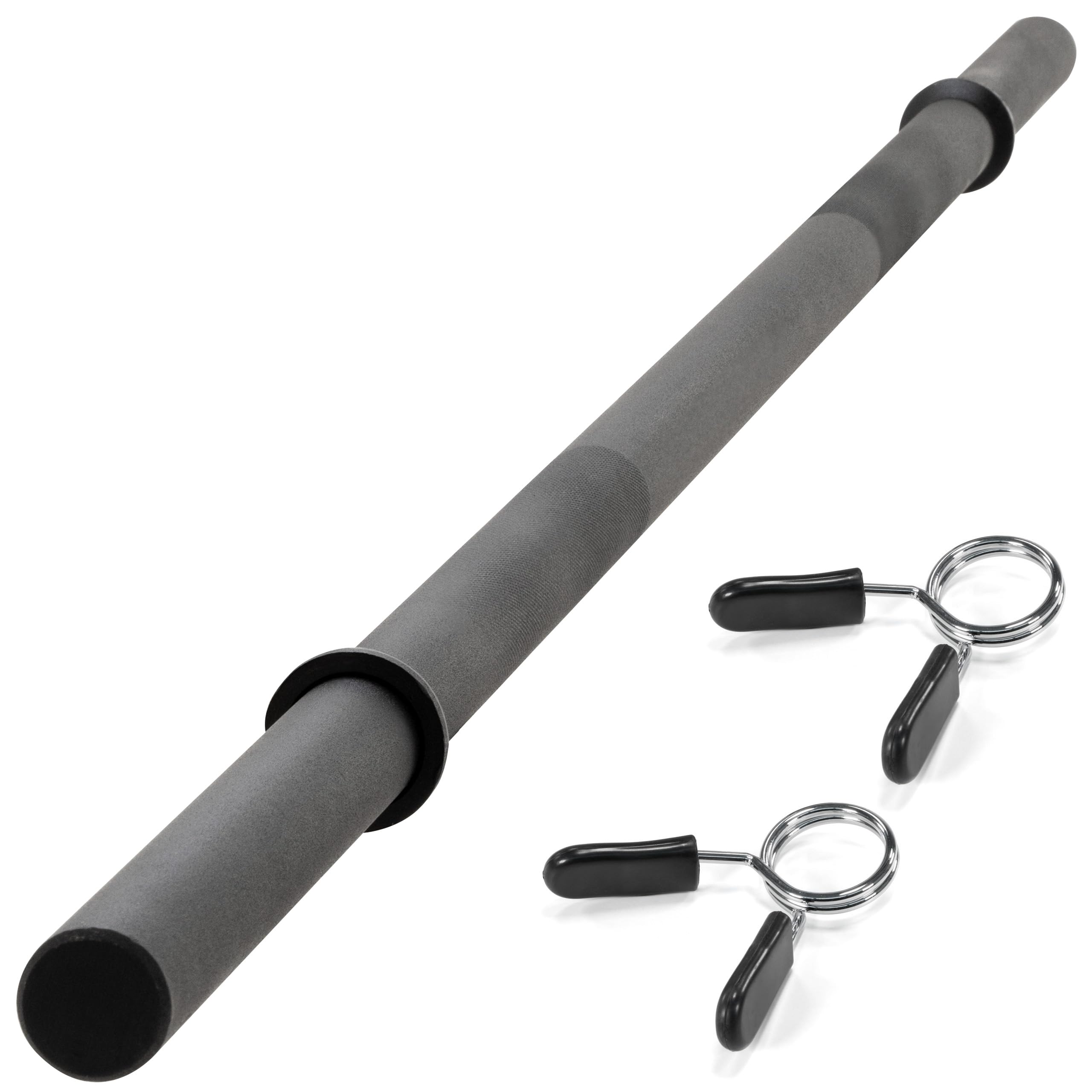 MAXXIVA® Langhantelstange - 120/140/160/180 cm, 30mm, bis 300kg, Stahl, Chrom, Federverschluss - Langhantel, Hantelstange, Langhantel-Stange, Bankdrücken