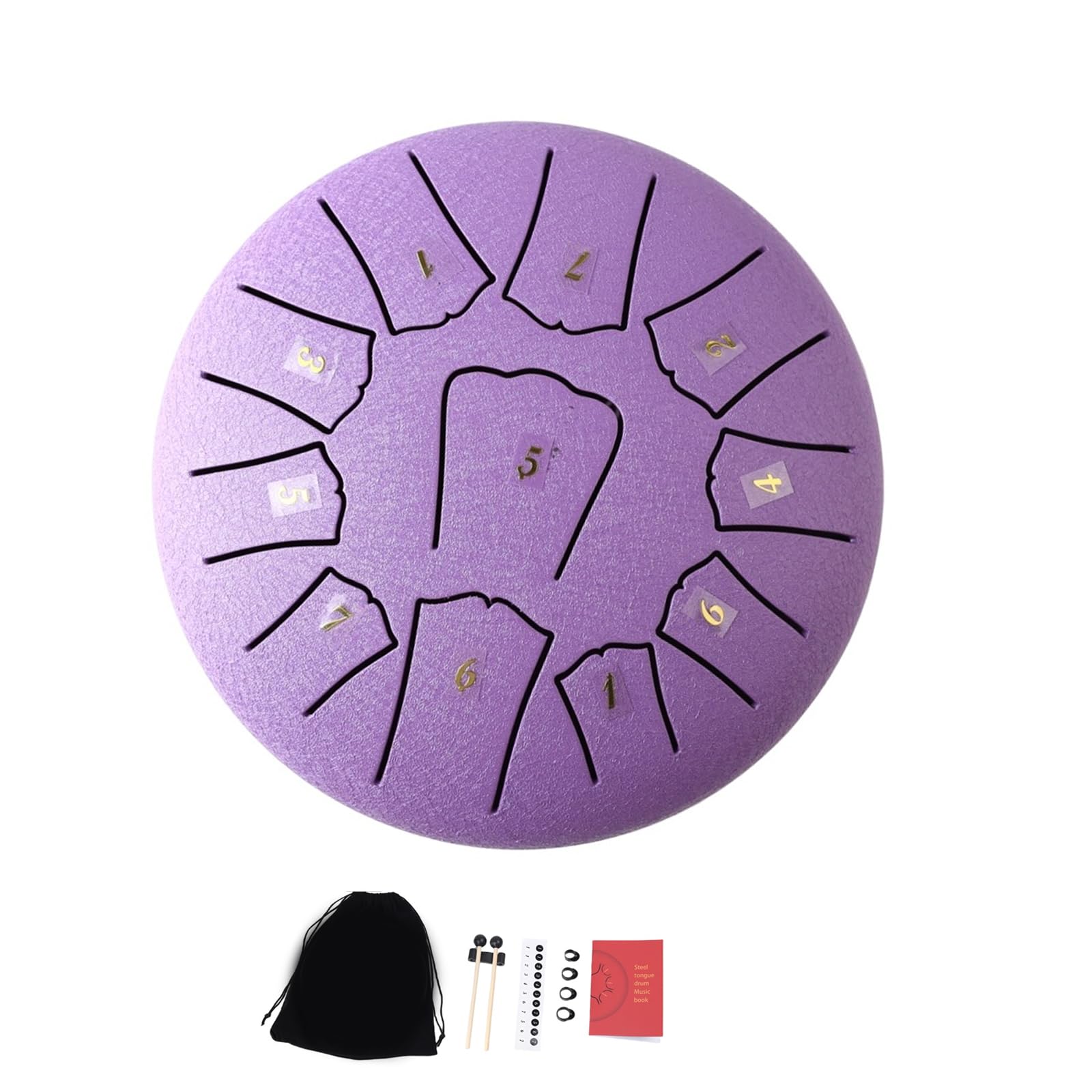 Tambor de lenguas de acero portátil para meditación y yoga 8