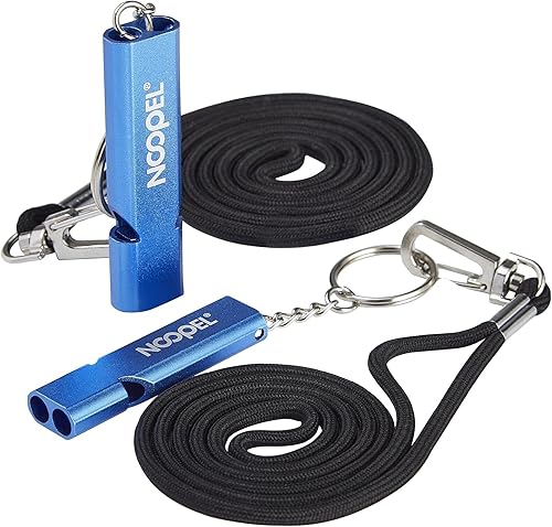 Vista 9 de Noopel Silbatos de emergencia, silbato de seguridad con cordón y llavero para acampar al aire libre, senderismo, barco, mochilero, pesca, kayak, 2