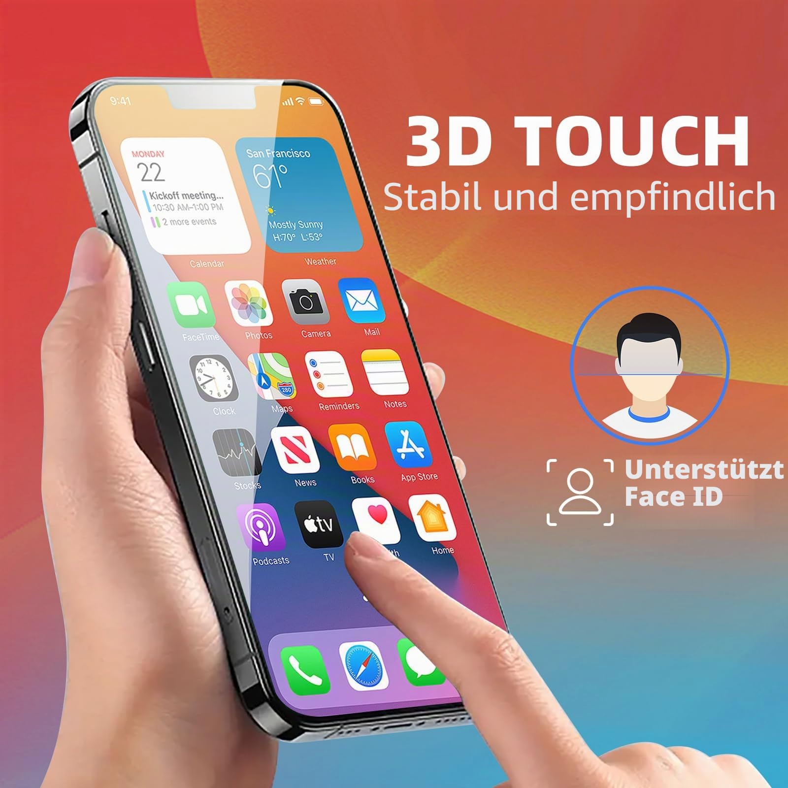 DTD Display für iPhone 12/iPhone 12 Pro LCD 6.1" Bildschirm Ersatz FHD Touchscreen 3D Touch Digitizer Rahmen Montage und Reparaturkits
