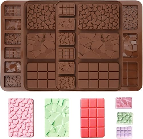 4 moldes de silicona para chocolate, moldes de chocolate con 9 cavidades, moldes de silicona para chocolate con 9 cavidades, moldes de caramelo para