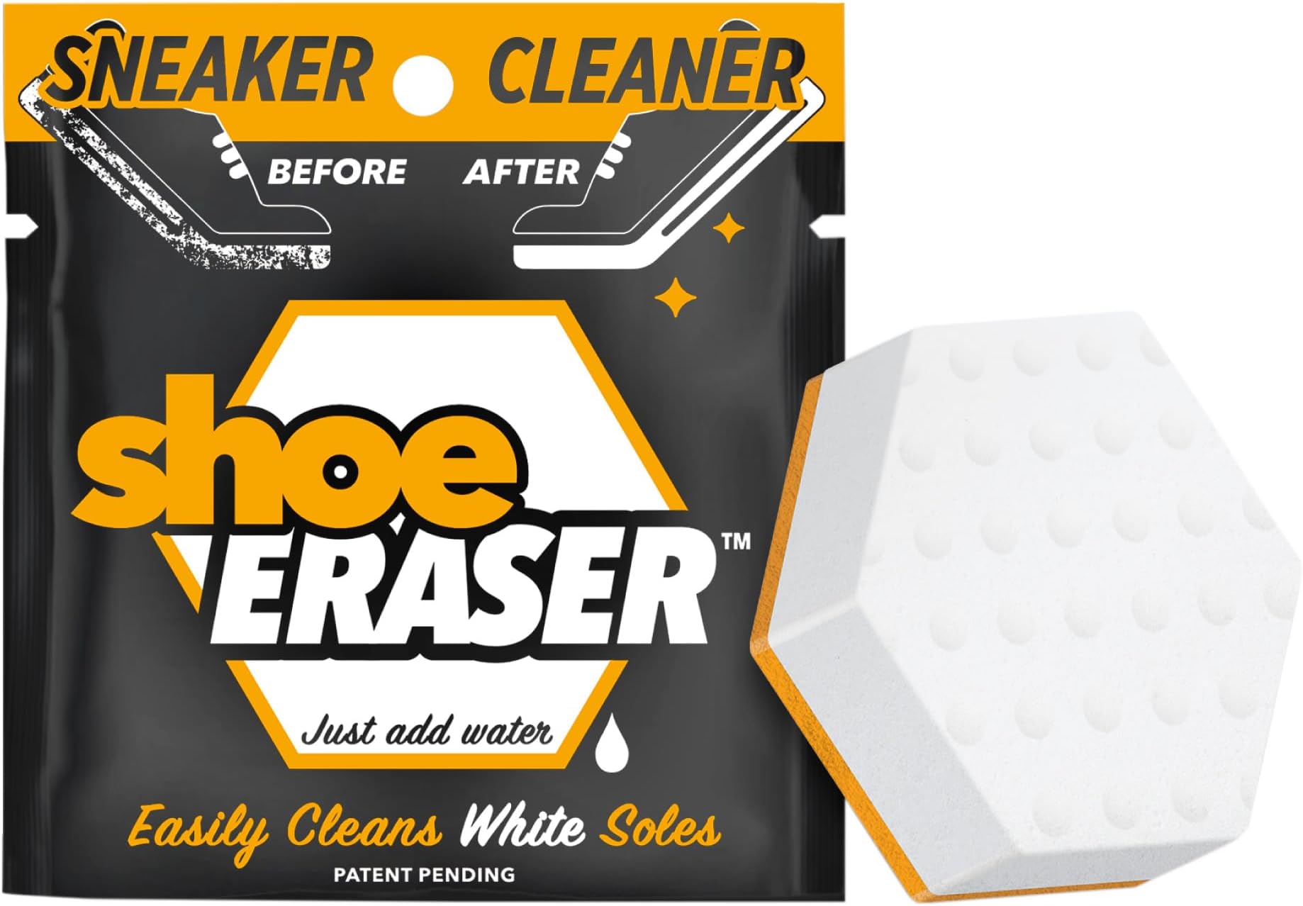 Shoe Eraser Instant Midsole and Sneaker Cleaner, Premium, Disposable, Dual-Sided Sponge for Cleaning & Whitening Shoe Soles (1 Pack)