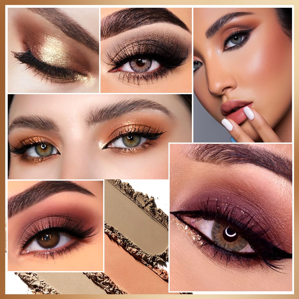 BEUSELF Nude Neutralna paleta cieni do powiek 25 kolorów matowy błyszczący brązowy złoty cień do powiek naturalny pigment nagi dymny do brązowych oczu paleta do makijażu