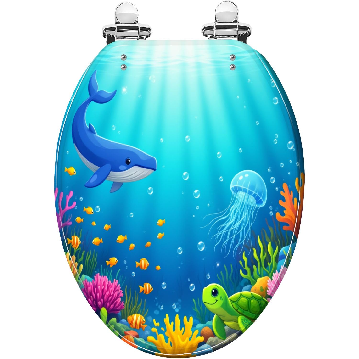 Sedile WC allungato in resina per bagno
