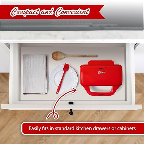 Miniatura 8 de Mini waflera para niños, pequeña plancha antiadherente para gofres, hace gofres finos de 8 x 2 pulgadas, fácil de usar, Waflera Electrica, recetas