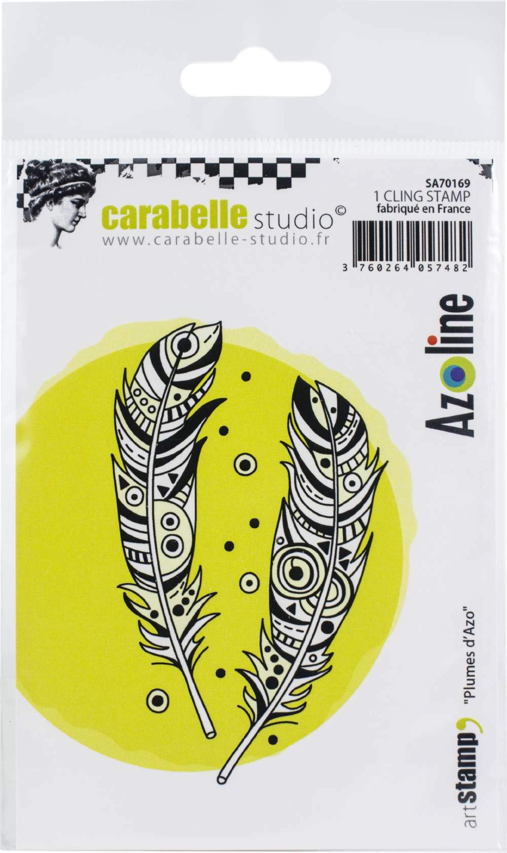 Carabelle StudioCling Stamp, Feathers d'Azo