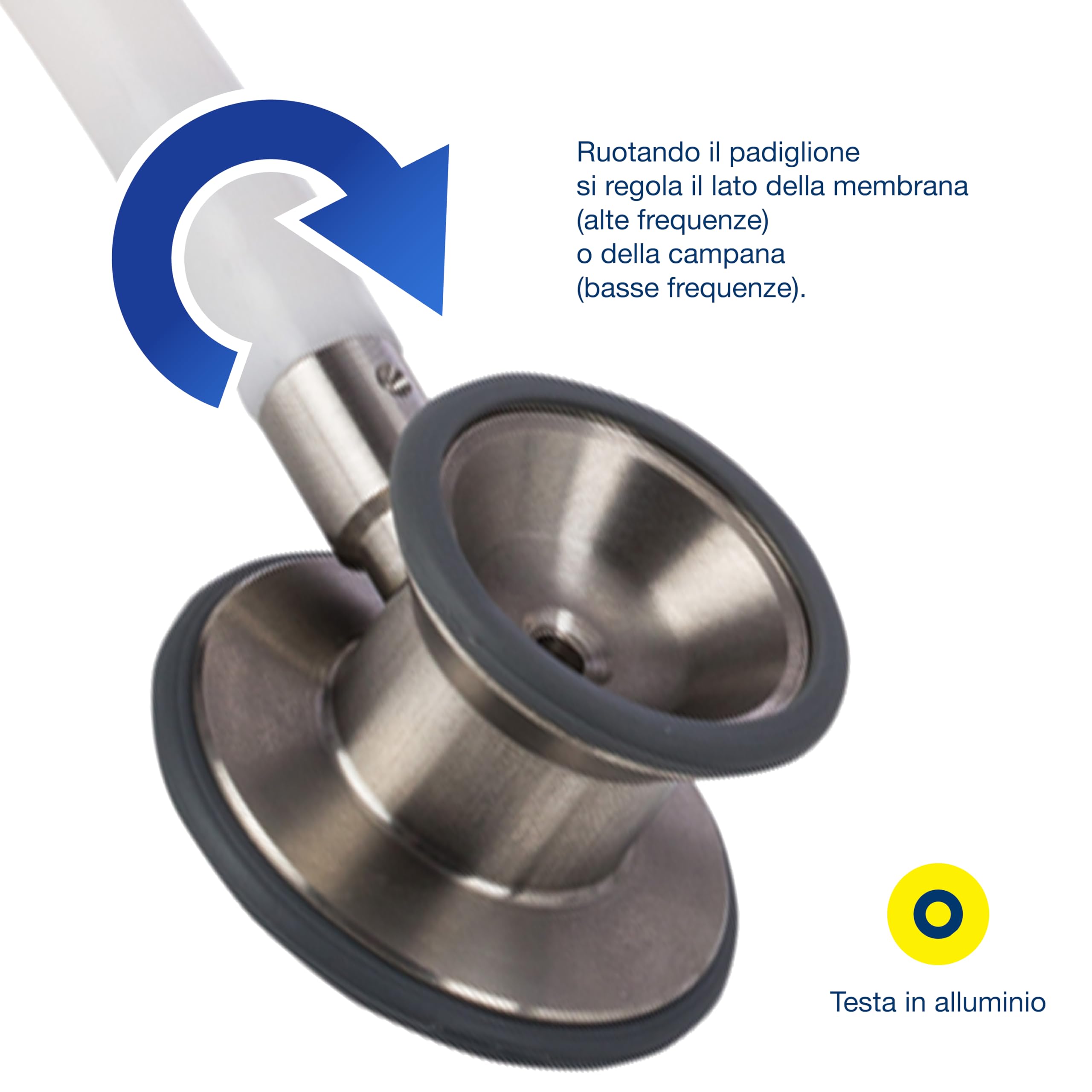 Riester - Stethoscope Duplex 2.0, wysoka wydajność akustyczna, z tabliczką znamionową, zapasowymi oliwkami i membraną, stal nierdzewna, pediatryczna, biały, 32338