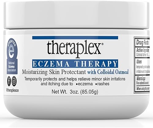 Theraplex Crema de eccema para tratamiento de eccema 3 oz Crema antipicazón que cumple con la TSA con avena coloidal, calmante para pieles