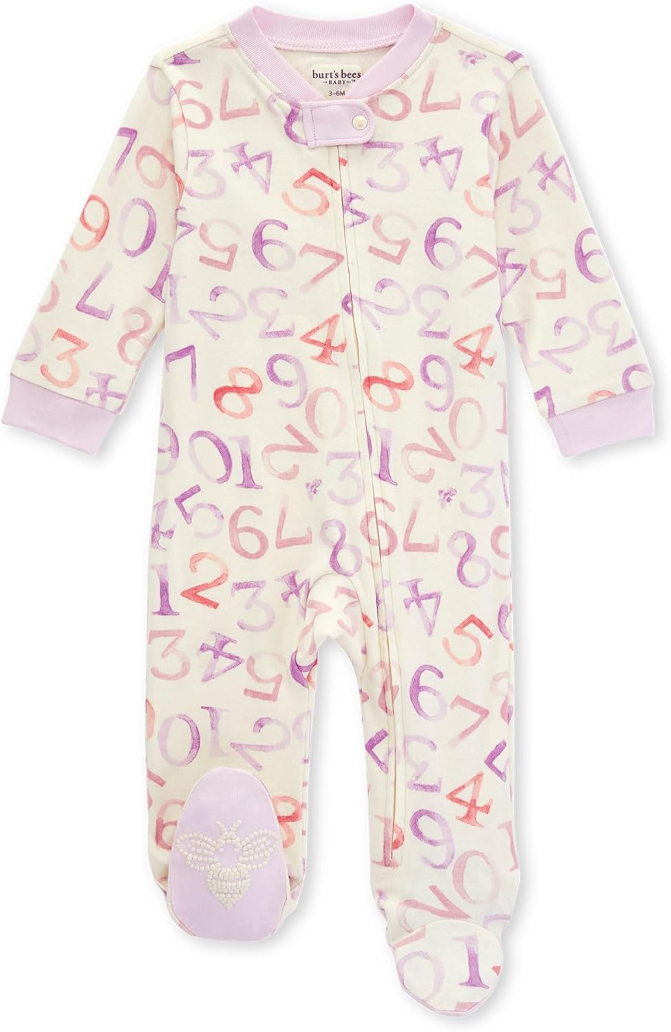 Burt's Bees Baby Baby Girls' Sleep and Play Pajamas, 100% Organic Cotton One-Piece Romper Jumpsuit Zip Front Pjs
