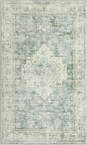 Miniatura 206 de LIVEBOX Alfombra lavable de 2 x 6 pies para baño, tapetes de cocina antideslizantes para entrada de piso, tapete bohemio para puerta delantera