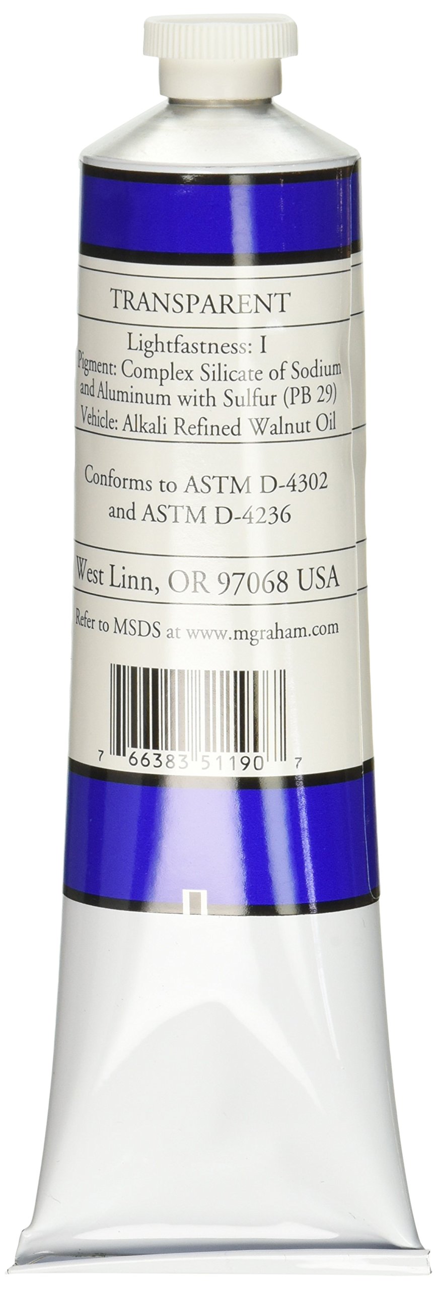 M. Graham & Co. M. Graham Artist farba olejna ultramaryna niebieska 125 ml tubka