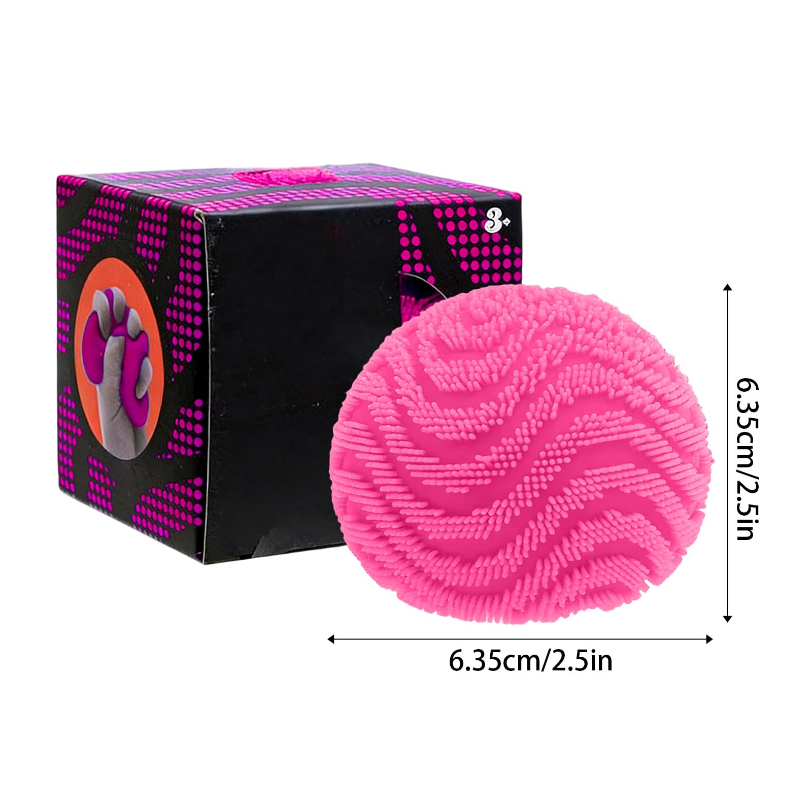 Fuzz Ball Stress Ball Slow Rising Memory Foam Fidget Squishy Fuzz Balls Adults Anxiety Stress — view 2