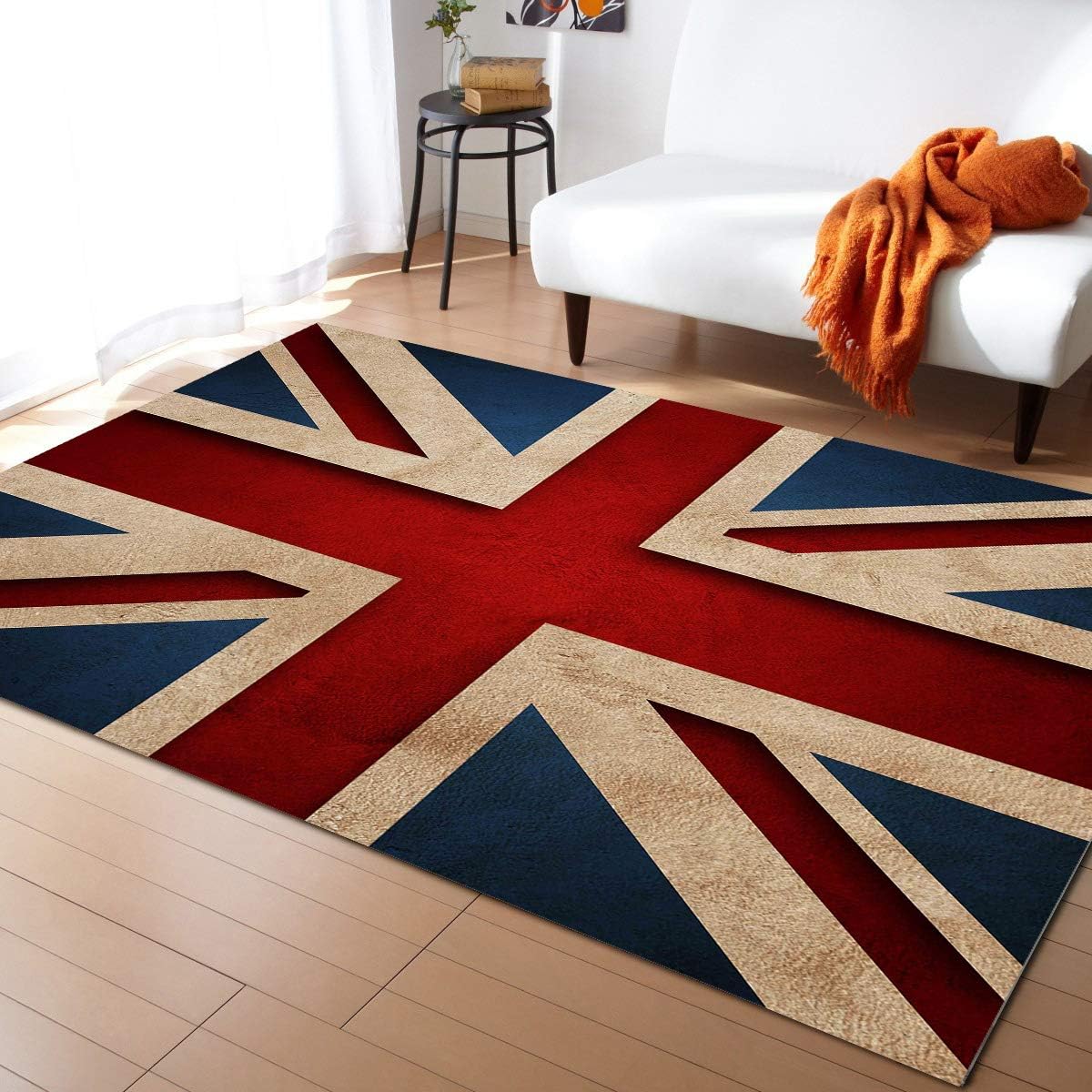 Area Rugs, Vintage United Kingdom Flag Union Jack Flag British National Flags Non-Slip Rectangle Indoor Accent Rug for Living Room Bedroom Office Kids Room Nursery, 2'x3'